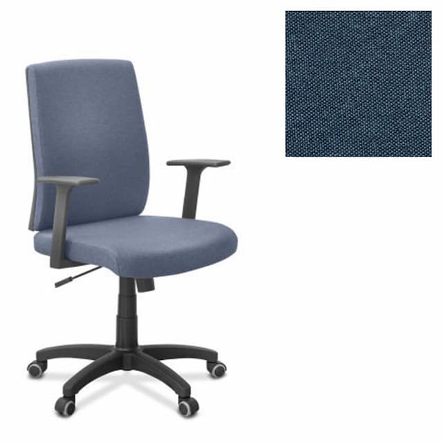 Офисное кресло для персонала Юнитекс Alfa A/MK/T23 ткань Bahama синяя