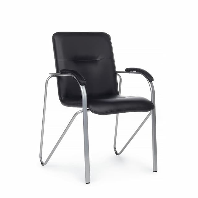 Стул с мягкими подлокотниками Riva Chair Самба (SMB-01) черный