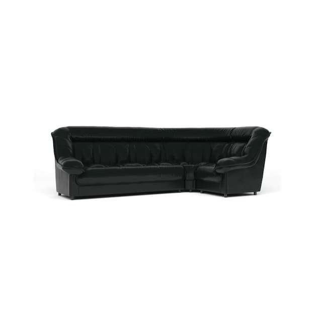 Диван угловой Юнитекс ЭДЕЛЬВЕЙС 3У1 Ed/3y1/cn1114 экокожа премиум / черная